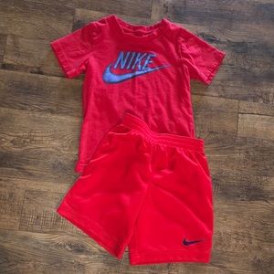 Red and Blue Nike Short Set Size 6